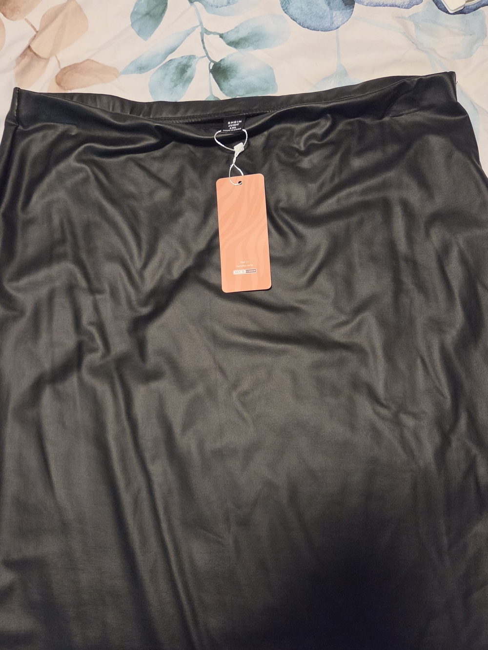SHEIN Black Faux Leather Pencil Skirt